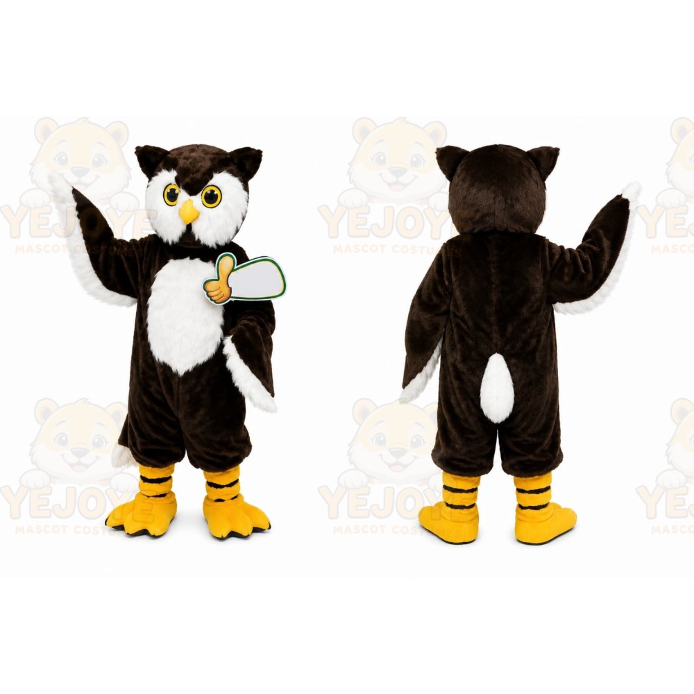 Black Owl Mascot Costume