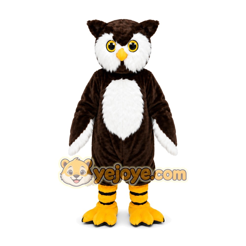 Black Owl Mascot Costume Black Owl Mascot Costume