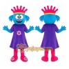 Blue Hair Girl Mascot Costume Blue Hair Girl Mascot Costume