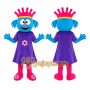 Blue Hair Girl Mascot Costume