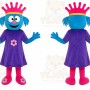 Blue Hair Girl Mascot Costume