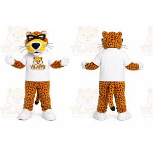 White Leopard Sports Mascot Costume
