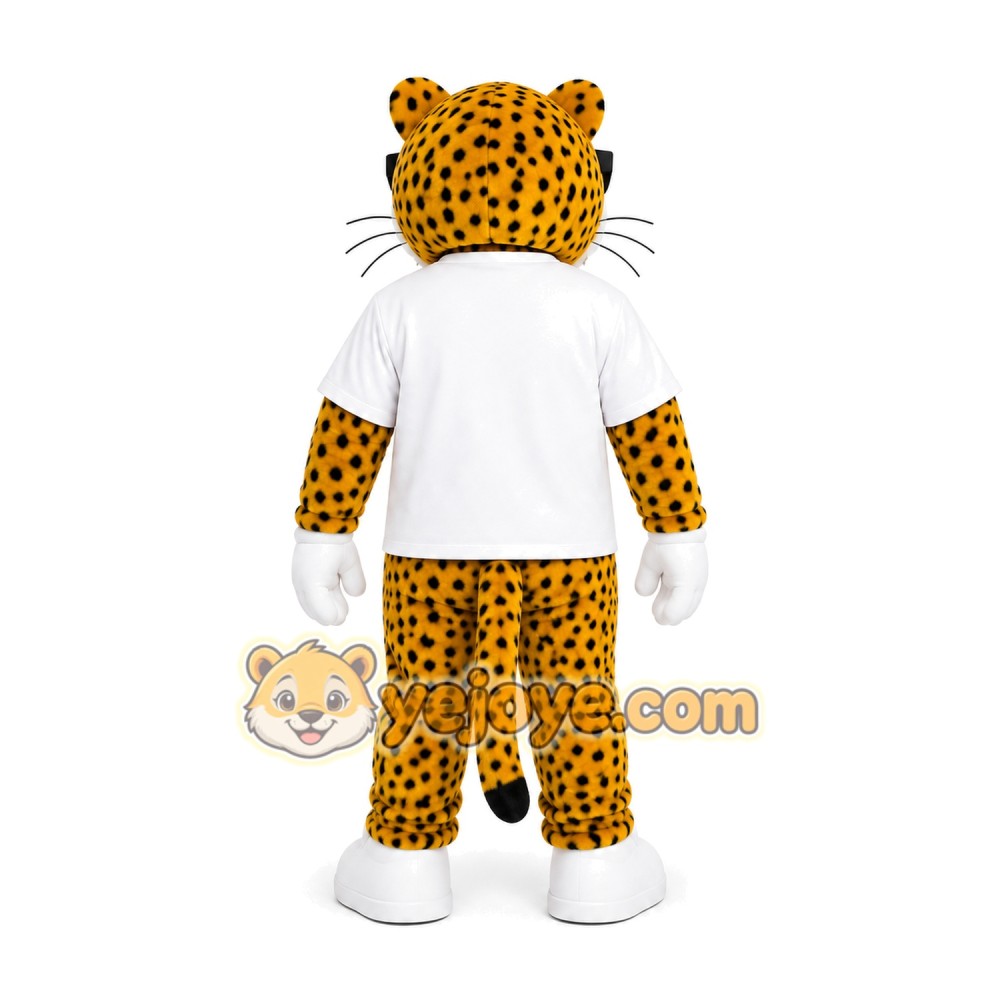 White Leopard Sports Mascot Costume White Leopard Sports Mascot Costume