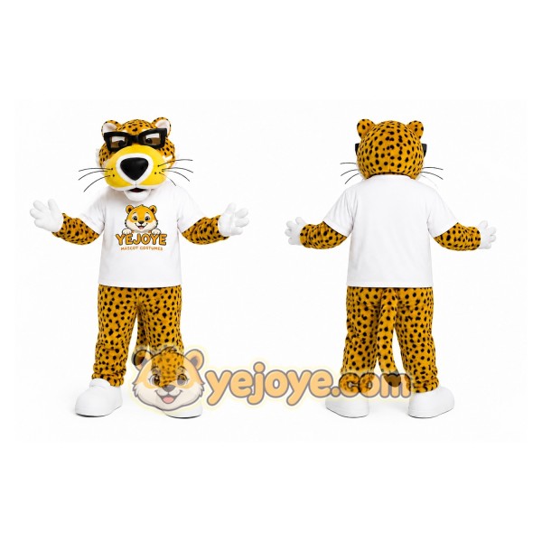 White Leopard Sports Mascot Costume