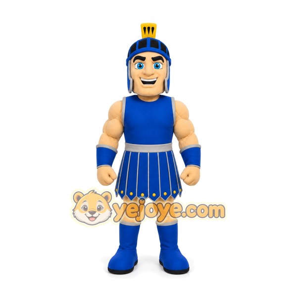 Blue Roman Warrior Mascot Costume