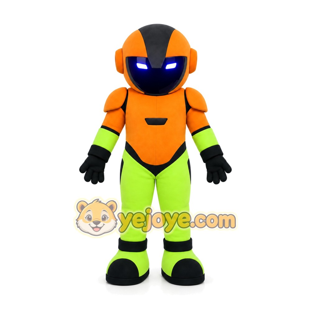 Orange Robot Mascot Costume Orange Robot Mascot Costume