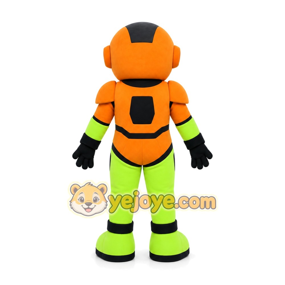Orange Robot Mascot Costume Orange Robot Mascot Costume