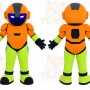 Orange Robot Mascot Costume