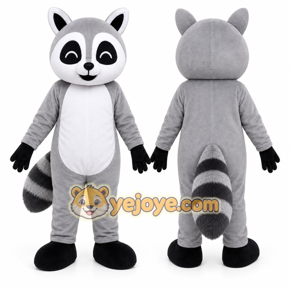 Gray Raccoon Mascot Costume