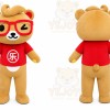 Glasses Bear Mascot Costume