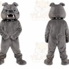 Gray Bulldog Mascot Costume