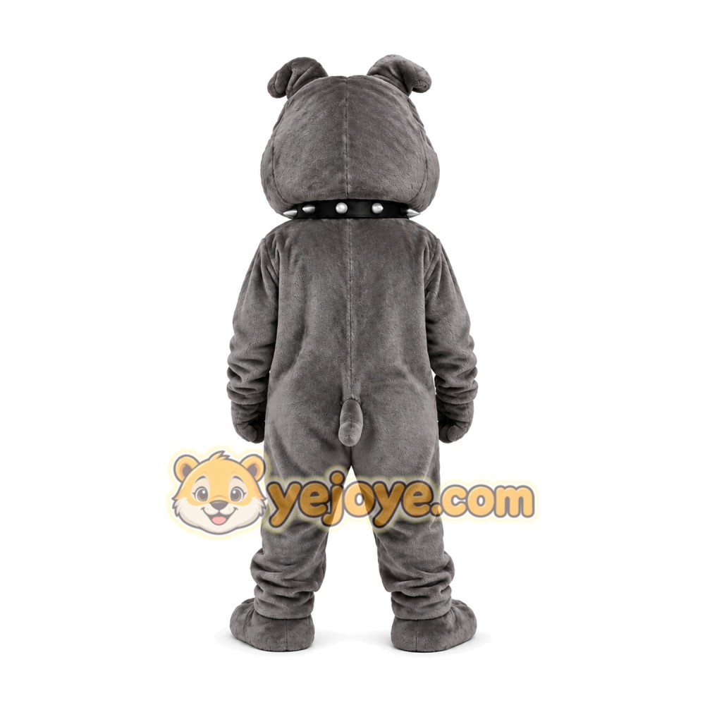 Gray Bulldog Mascot Costume Gray Bulldog Mascot Costume