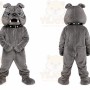 Gray Bulldog Mascot Costume