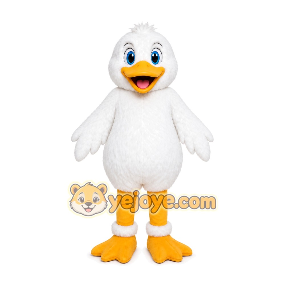 White Duck Mascot Costume White Duck Mascot Costume