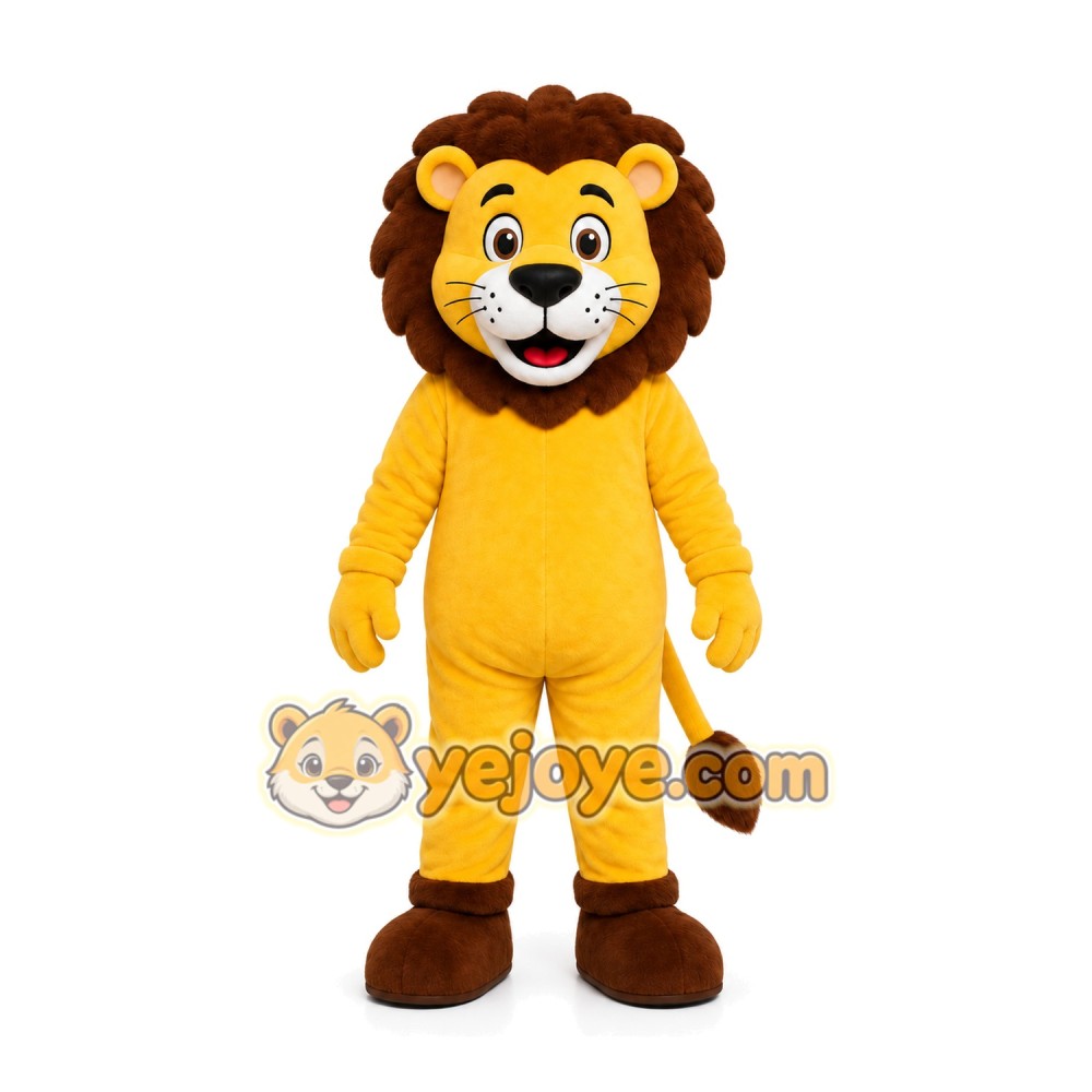 Yellow Lion Mascot Costume Yellow Lion Mascot Costume