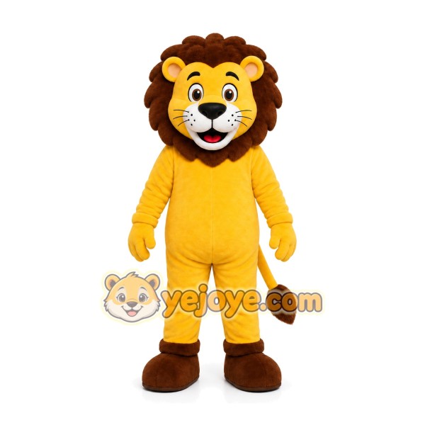 Yellow Lion Mascot Costume