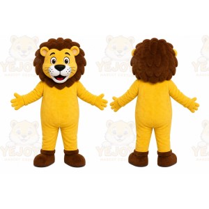 Yellow Lion Mascot Costume