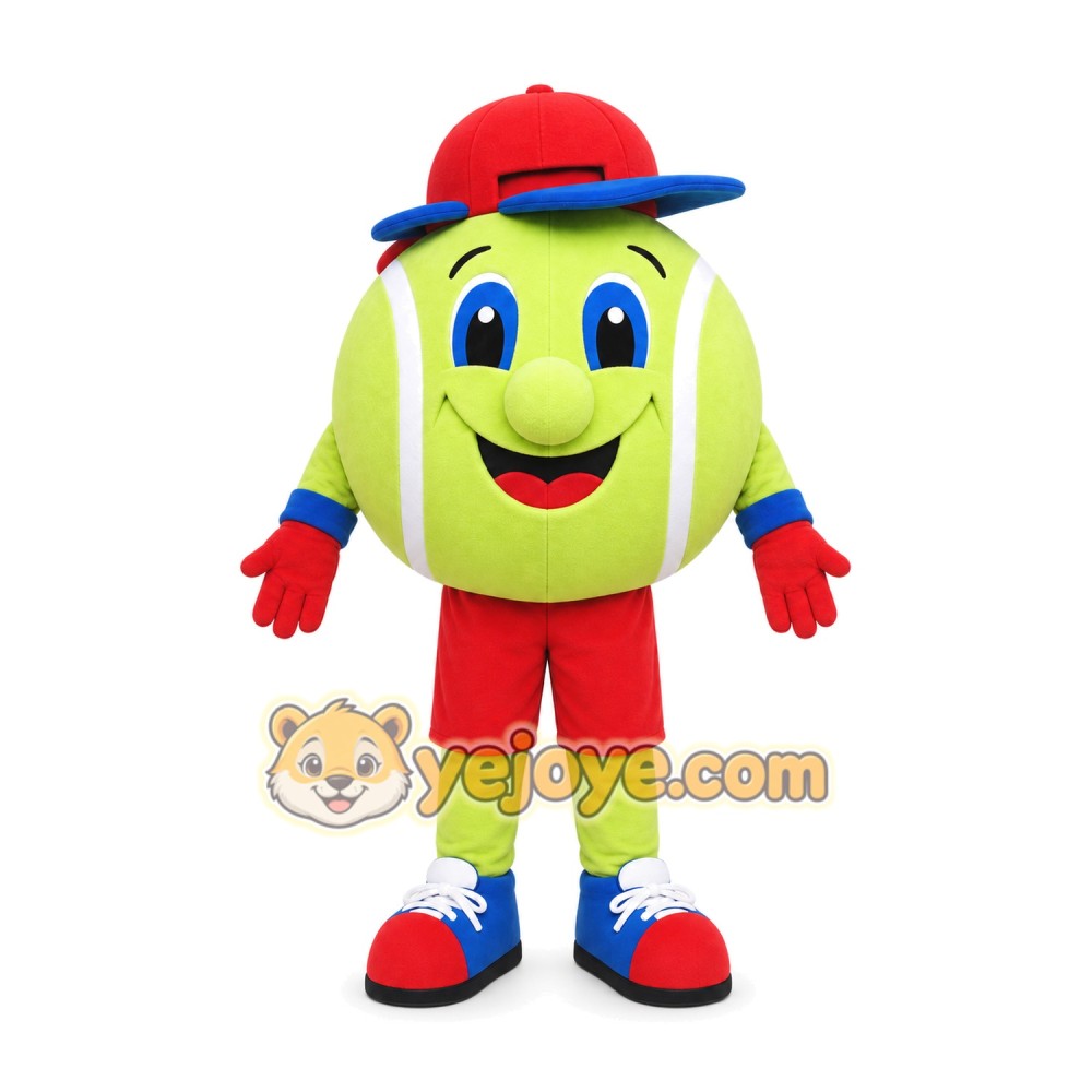 Tennis Ball Character Mascot Costume Tennis Ball Character Mascot Costume