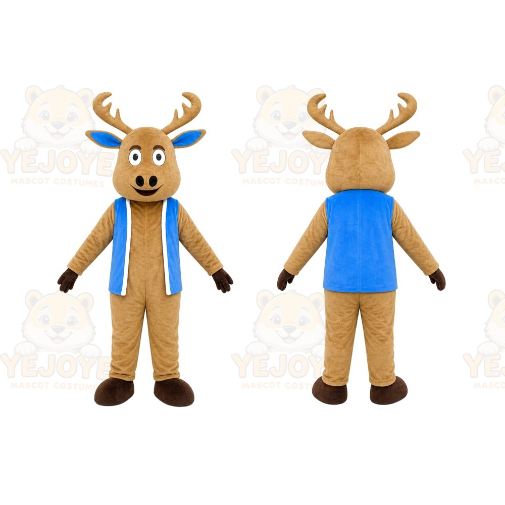 Tan Reindeer Mascot Costume