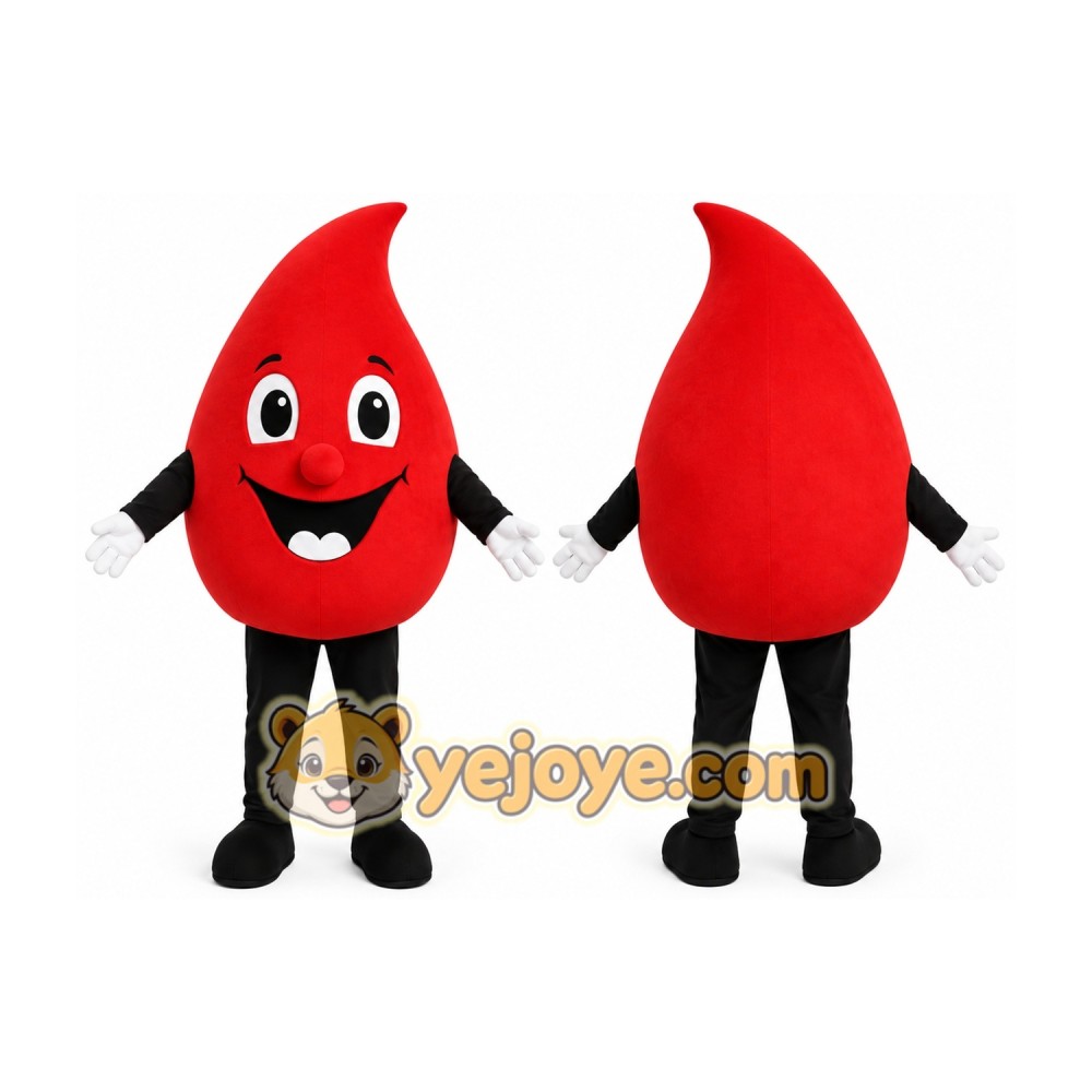 Red Drop Mascot Costume Red Drop Mascot Costume