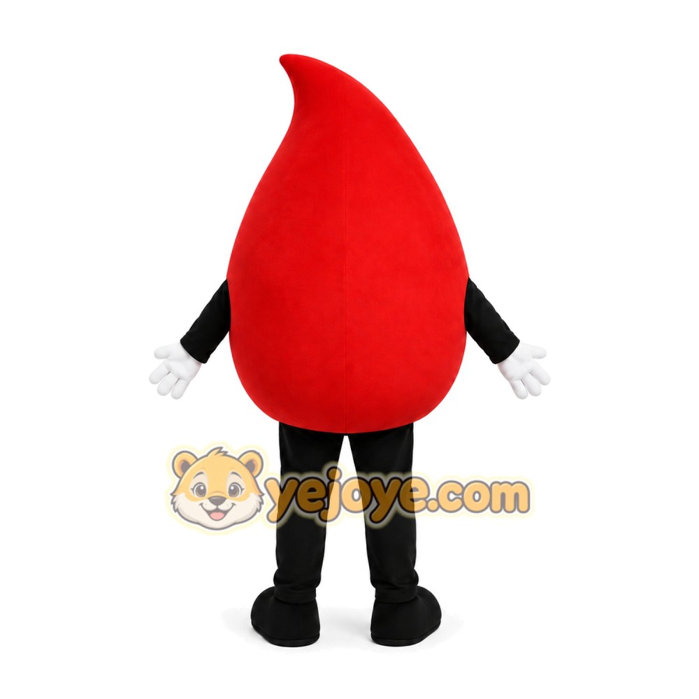 Red Drop Mascot Costume Red Drop Mascot Costume