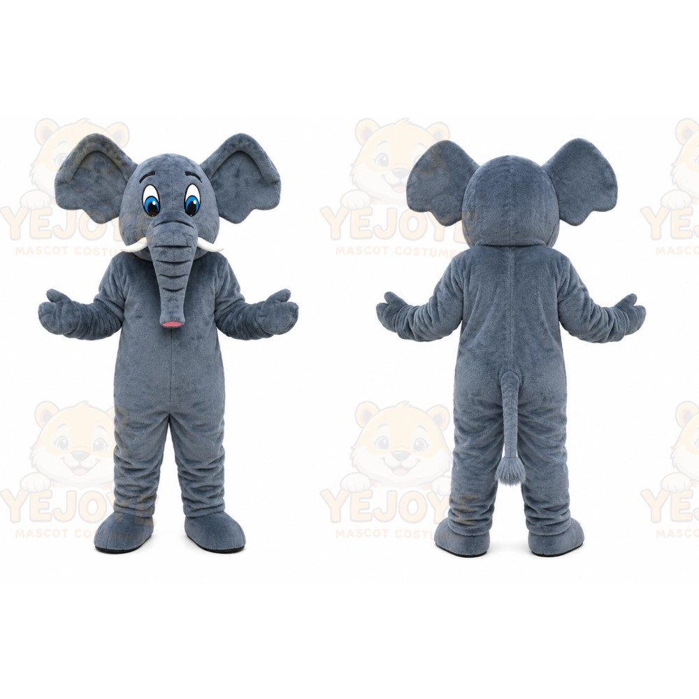 Gray Elephant Mascot Costume