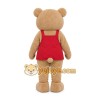 Tan Bear Red Shirt Mascot Costume