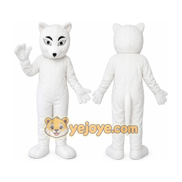 White Cat Mascot Costume