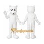 White Cat Mascot Costume