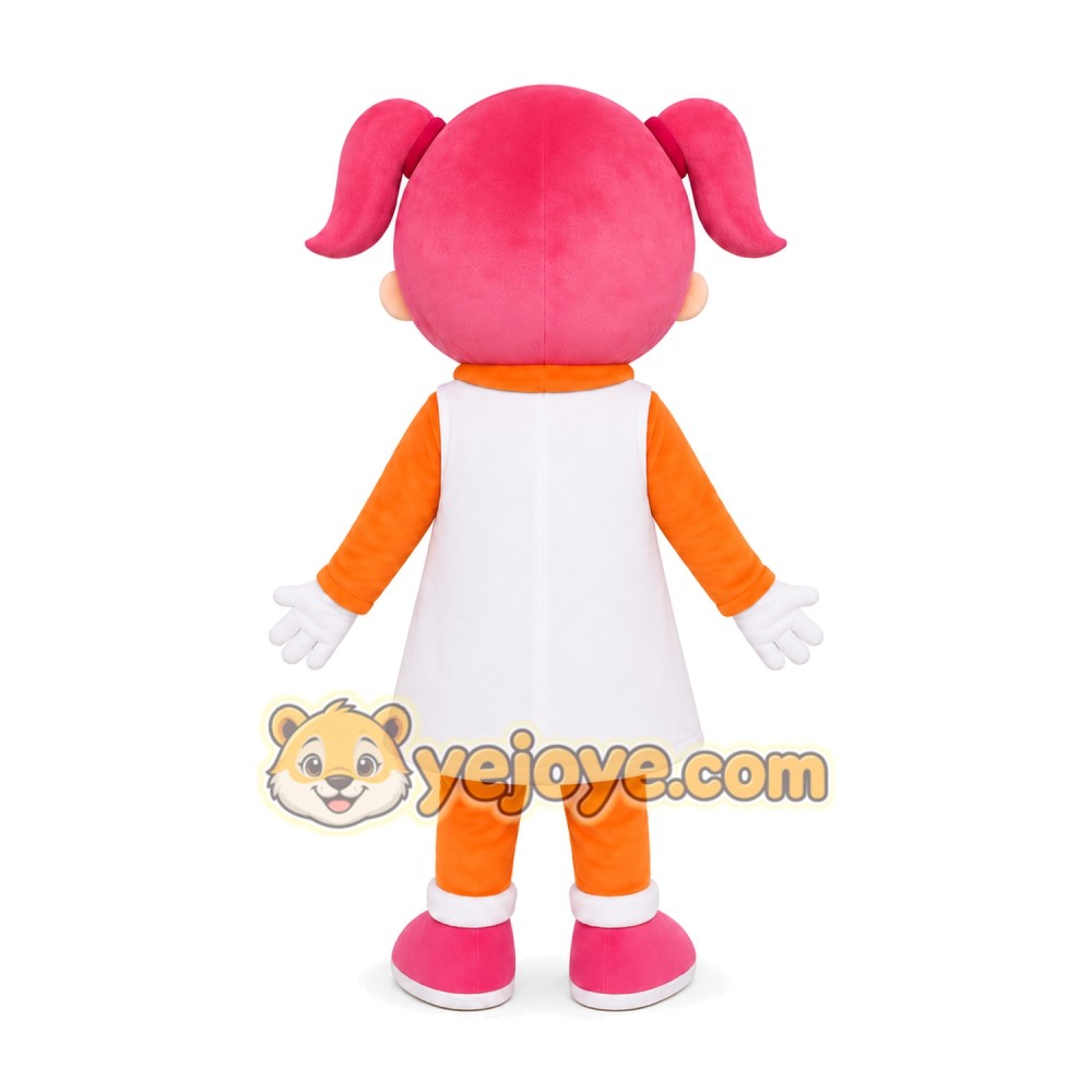 Pink Hair Girl Mascot Costume