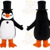 Top Hat Penguin Mascot Costume