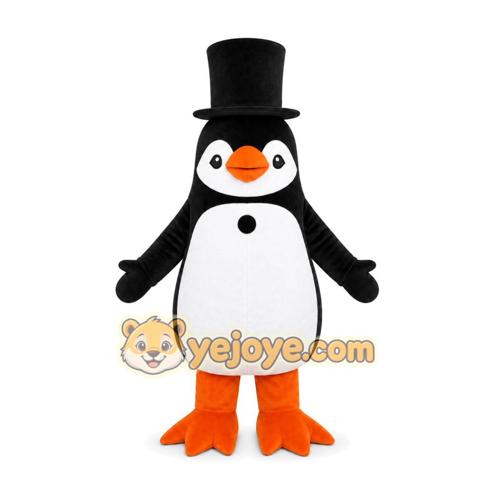 Top Hat Penguin Mascot Costume Top Hat Penguin Mascot Costume