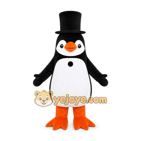 Top Hat Penguin Mascot Costume