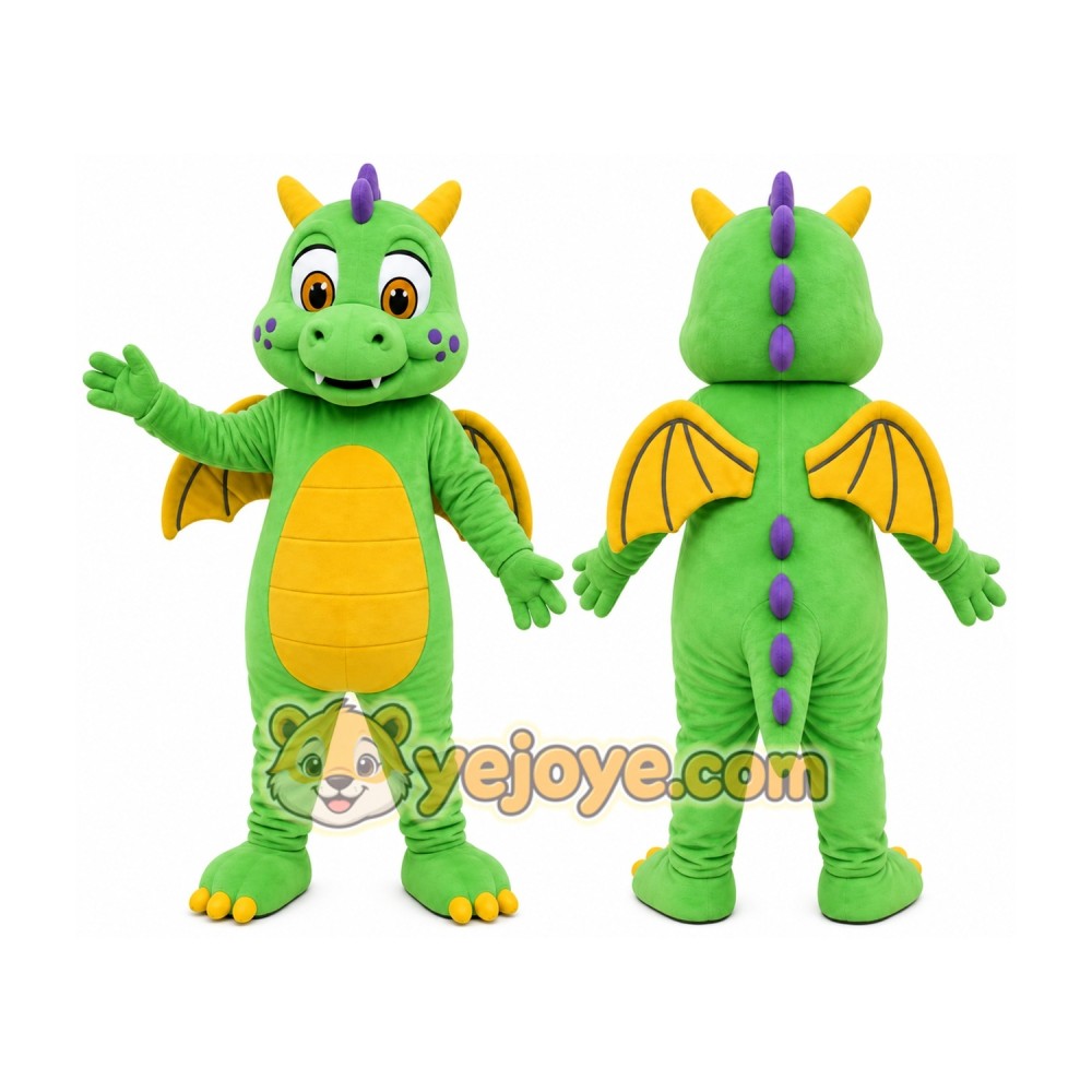 Green Dragon Mascot Costume Green Dragon Mascot Costume