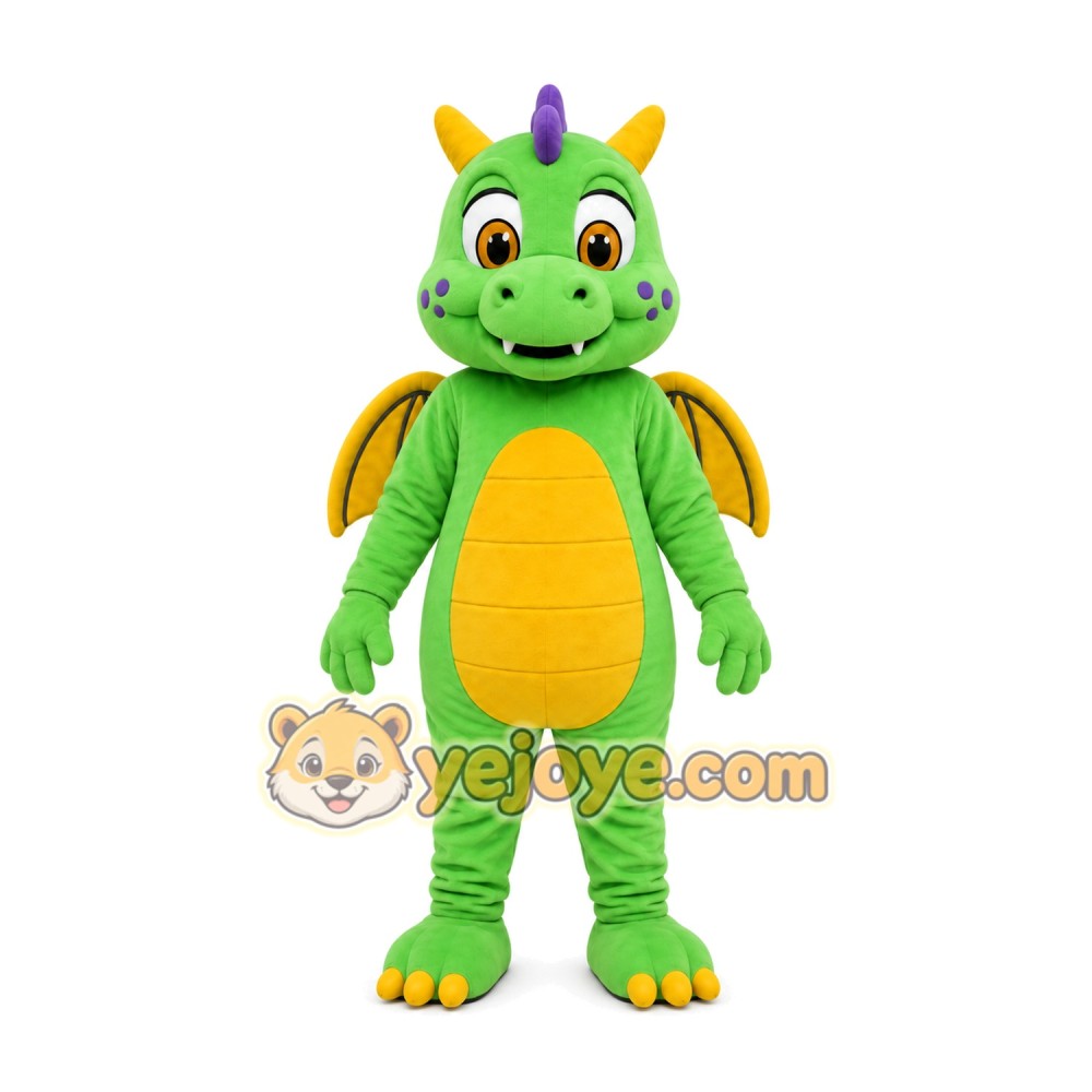 Green Dragon Mascot Costume Green Dragon Mascot Costume