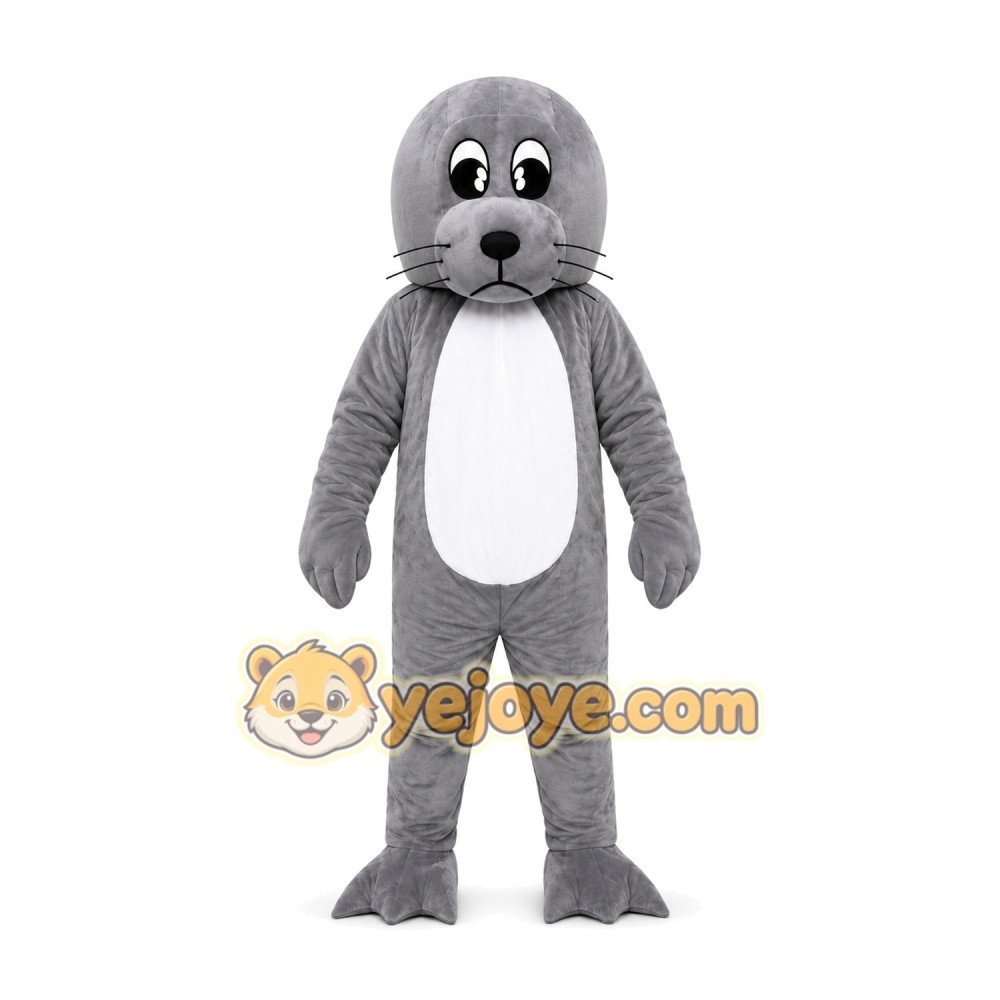 Cute Gray Seal Mascot Costume Cute Gray Seal Mascot Costume