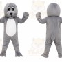 Cute Gray Seal Mascot Costume