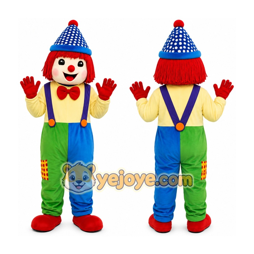 Colorful Clown Mascot Costume Colorful Clown Mascot Costume