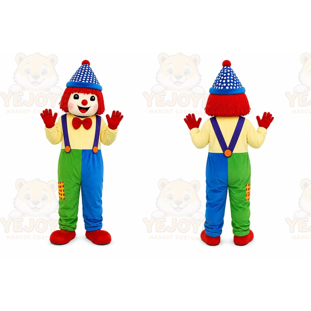Colorful Clown Mascot Costume