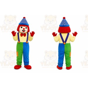 Colorful Clown Mascot Costume