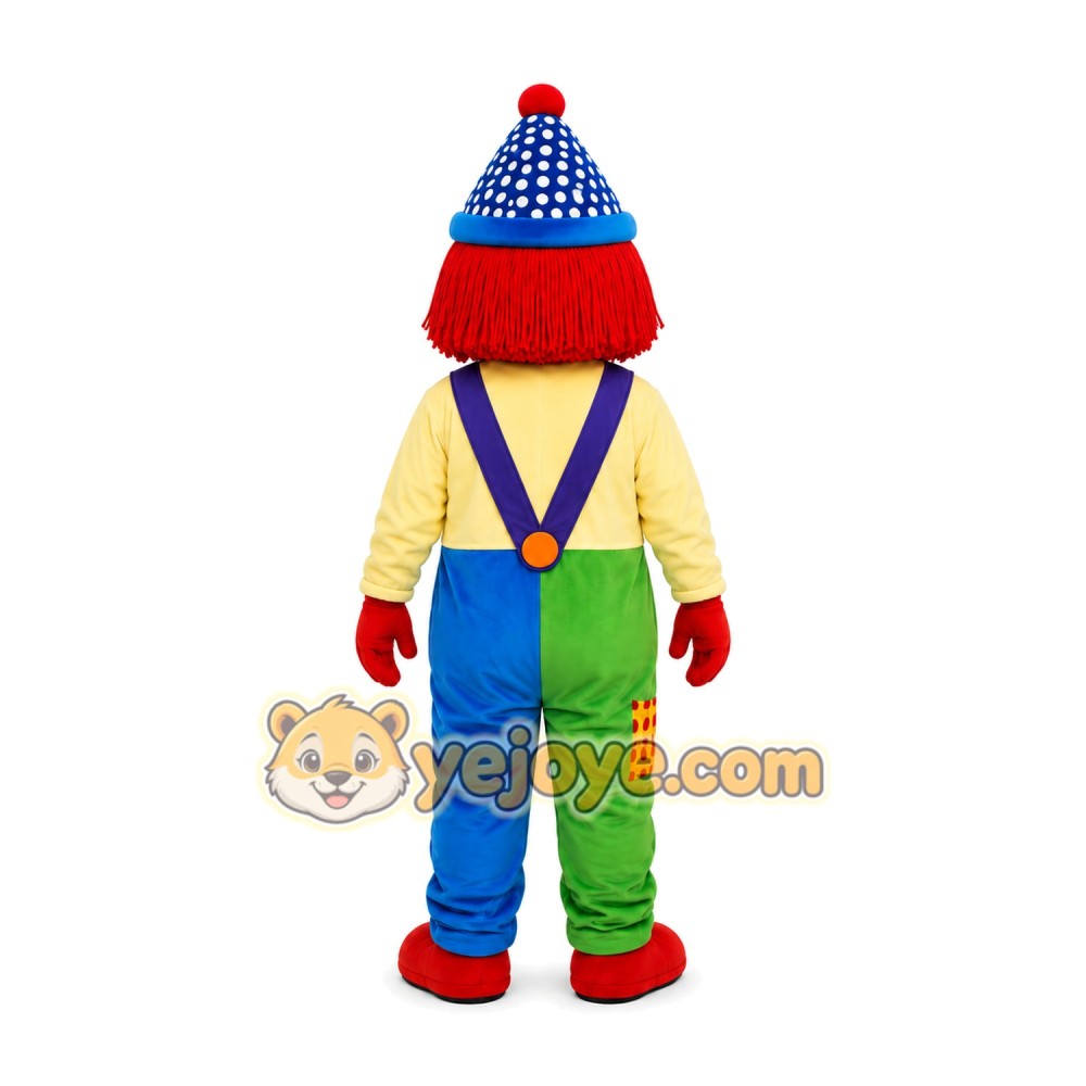 Colorful Clown Mascot Costume Colorful Clown Mascot Costume