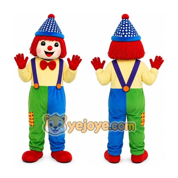 Colorful Clown Mascot Costume