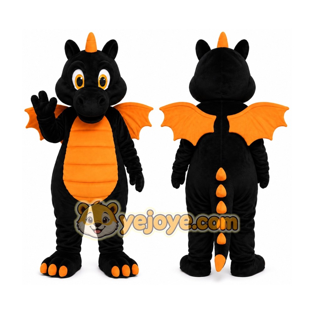 Black Dragon Mascot Costume Black Dragon Mascot Costume