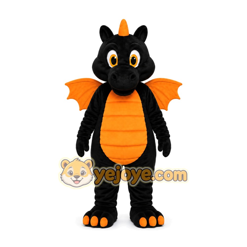 Black Dragon Mascot Costume Black Dragon Mascot Costume
