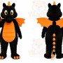 Black Dragon Mascot Costume
