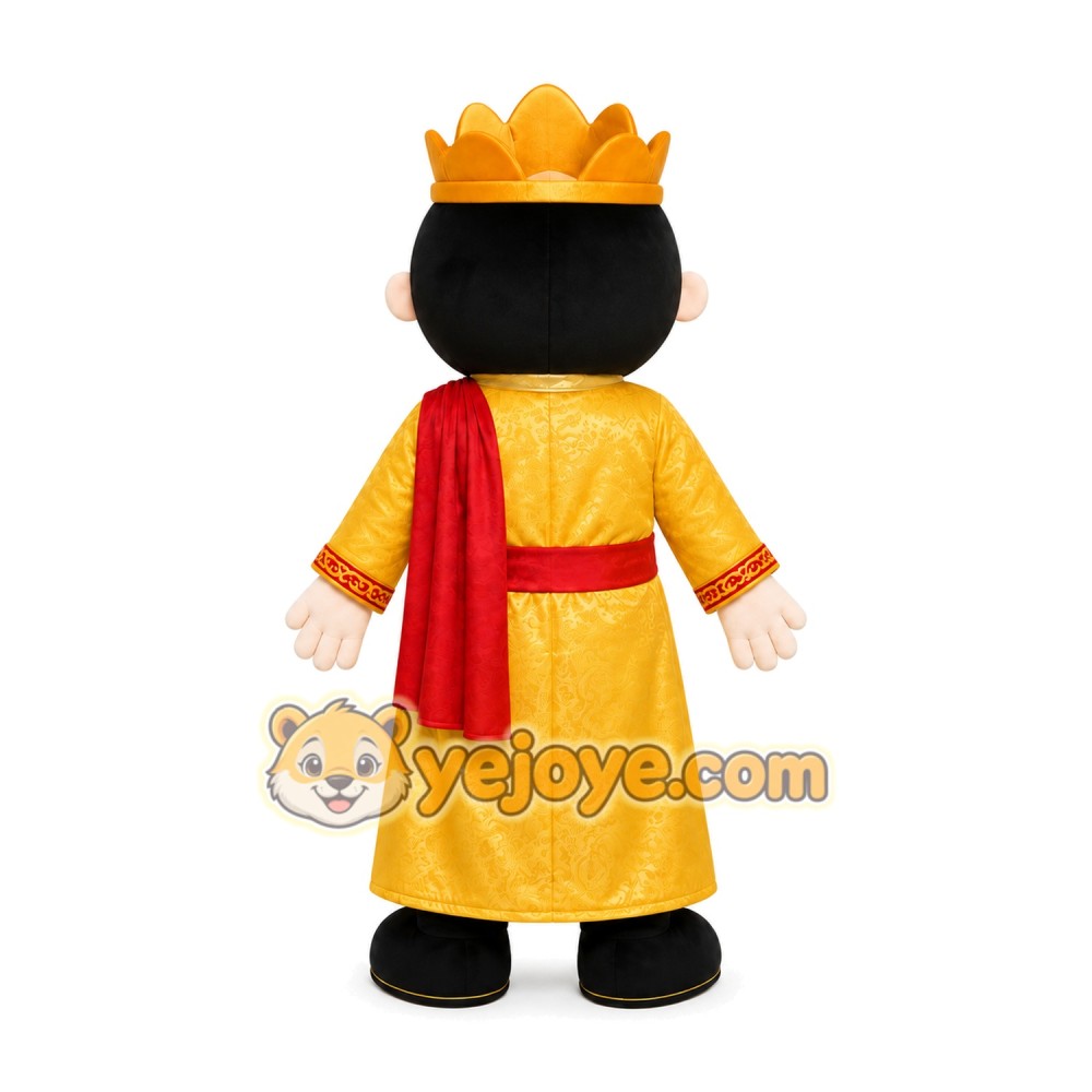 Yellow Robe Boy Mascot Costume Yellow Robe Boy Mascot Costume