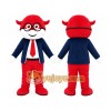 Red Superhero Cow Mascot Costume
