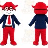 Red Superhero Cow Mascot Costume