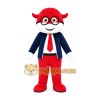 Red Superhero Cow Mascot Costume