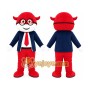 Red Superhero Cow Mascot Costume